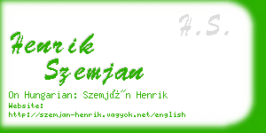 henrik szemjan business card